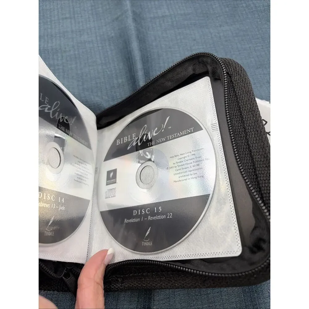 New Living Translation Bible on CD New Testament 15-Disc Set In Black Case